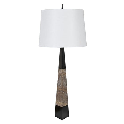 Tapered Marble Table Lamp with Shade