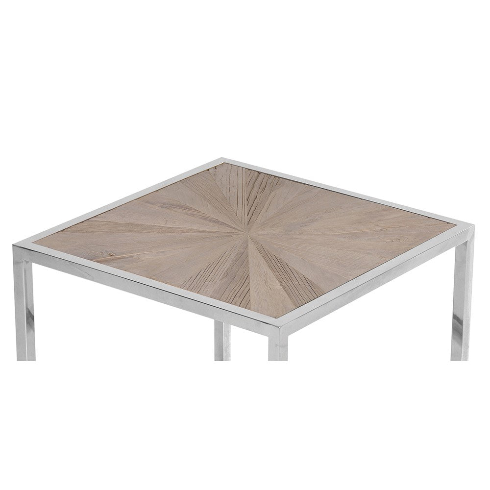Parquet Top Square End Table