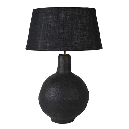 Black Eco Table Lamp with Jute Shade