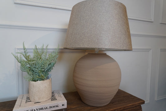 Almond Table Lamp With Shade