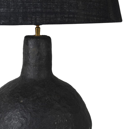 Black Eco Table Lamp with Jute Shade