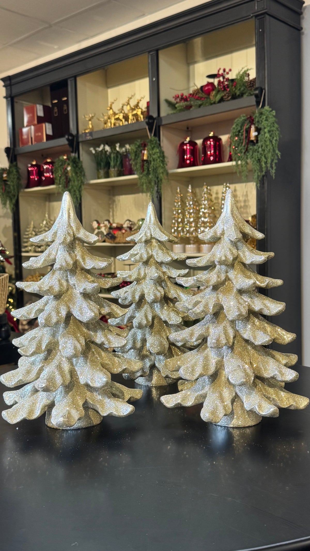 Large Gold Glitter Christmas Tree