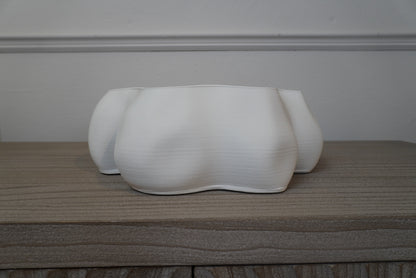 White Petal 3D Printed Bowl