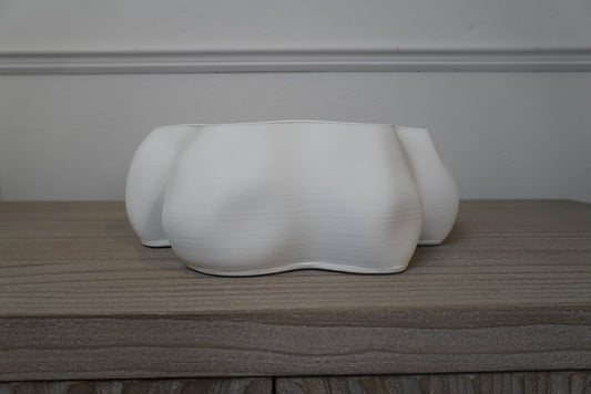 White Petal 3D Printed Bowl