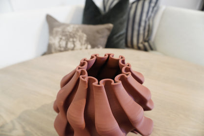 Burgundy 3D Printed Vase