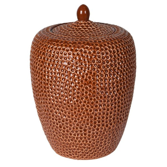 Orange Red Mosaic Jar