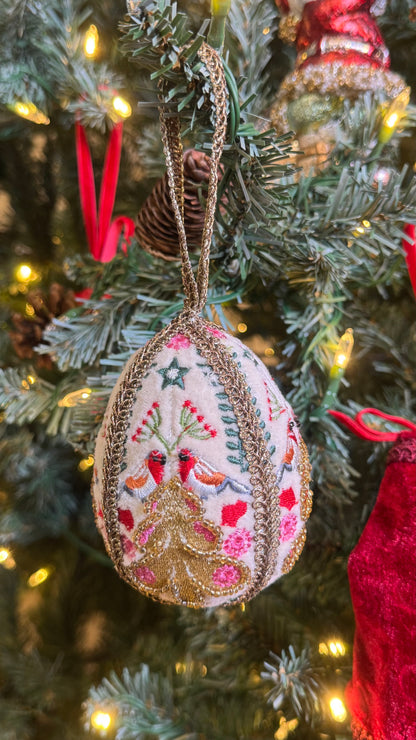 Beaded Oval Baubles