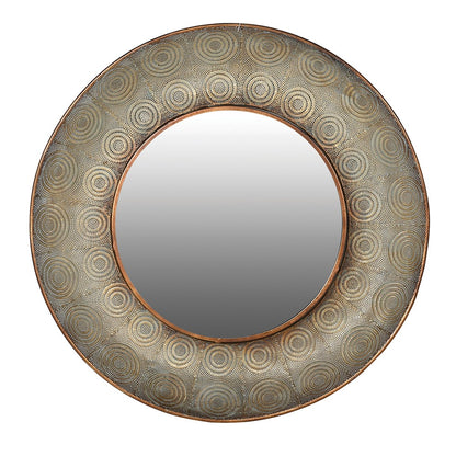 Gold Mesh Round Wall Mirror