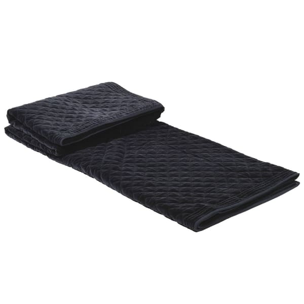 6ft. Super King-size Black Cotton Velvet Bedspread