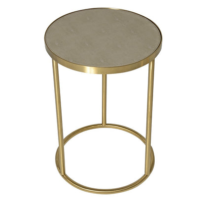 Maxim Nest of 2 Sage Faux Shagreen Side Tables