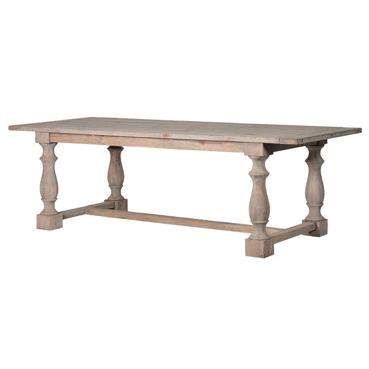 Normandy Reclaimed Turned Leg Refectory Dining Table