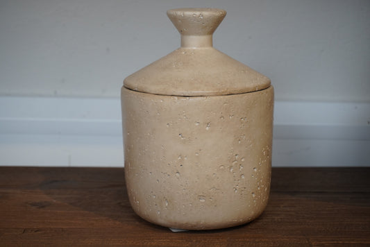Large Taupe Jar
