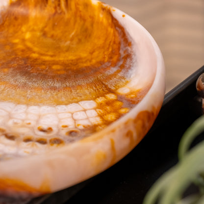 Marble Effect Shallow Bowl