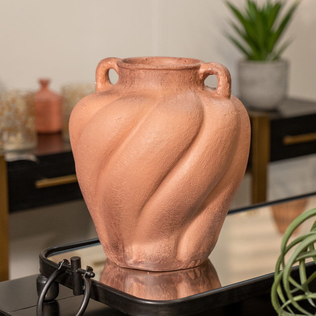 Brown Twirl Vase