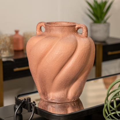 Brown Twirl Vase