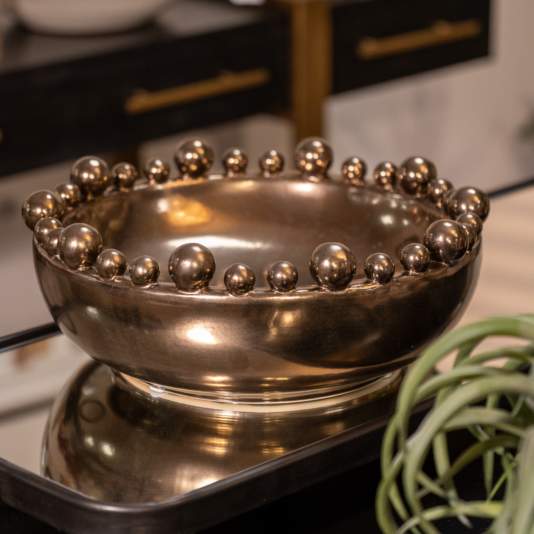 Bronze Bobble Edged Bowl