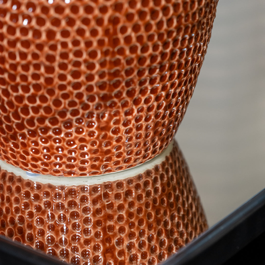 Orange Red Mosaic Jar