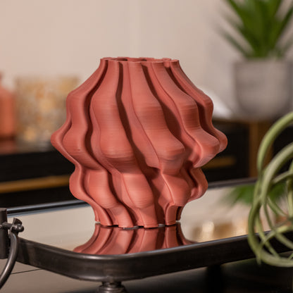 Burgundy 3D Printed Vase