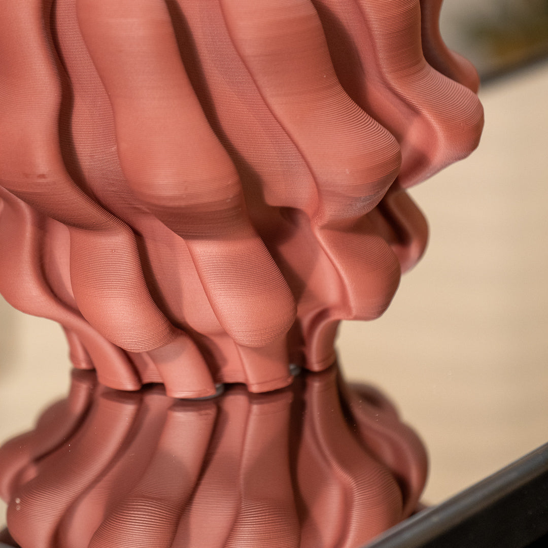 Burgundy 3D Printed Vase