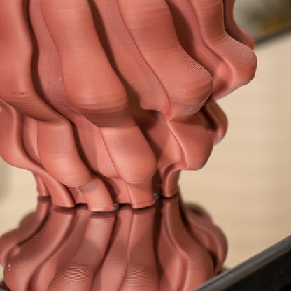 Burgundy 3D Printed Vase