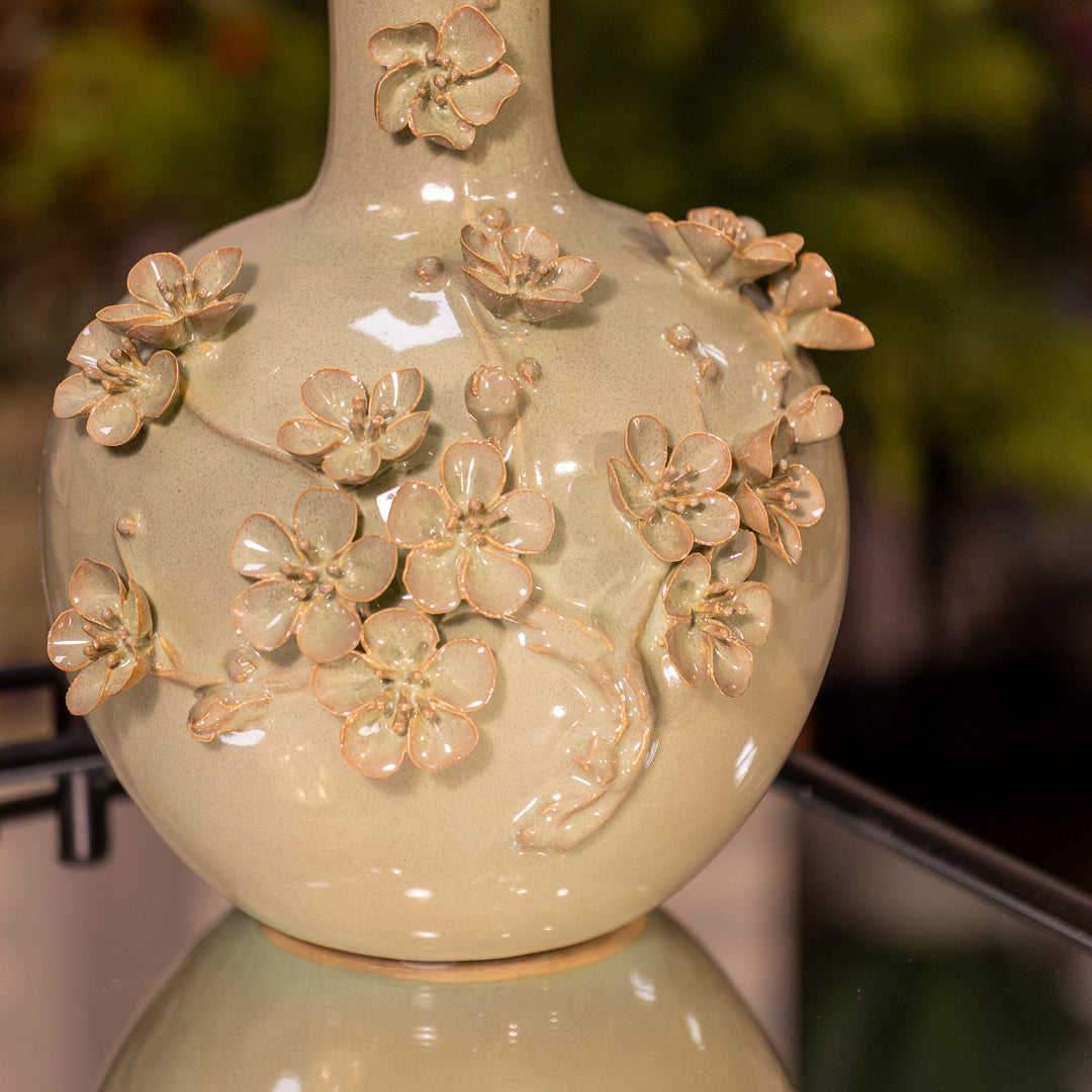 Handmade Celadon Blossom Vase
