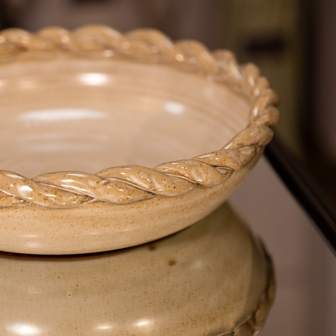 Large Slip Glaze Bowl
