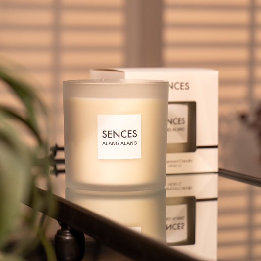 Sences White Large Alang Alang 3 Wick Candle