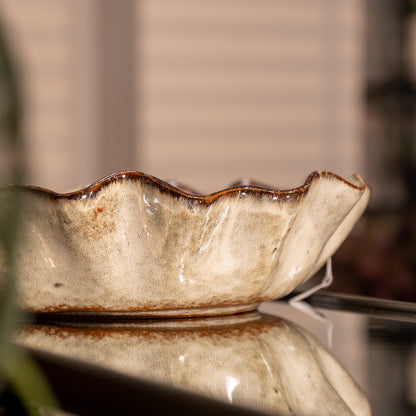 Brown Ombré Pleated Bowl