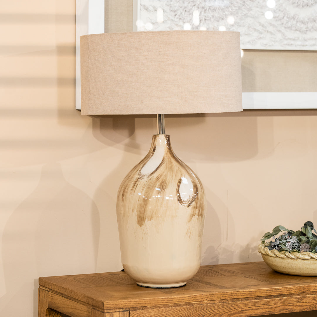 Mystique Table Lamp with Linen Shade