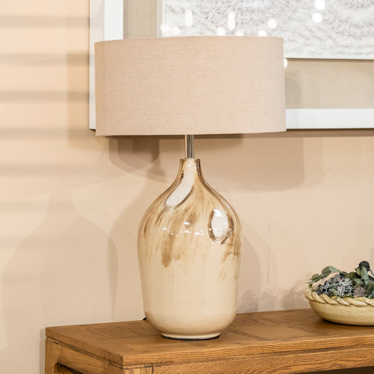 Mystique Table Lamp with Linen Shade