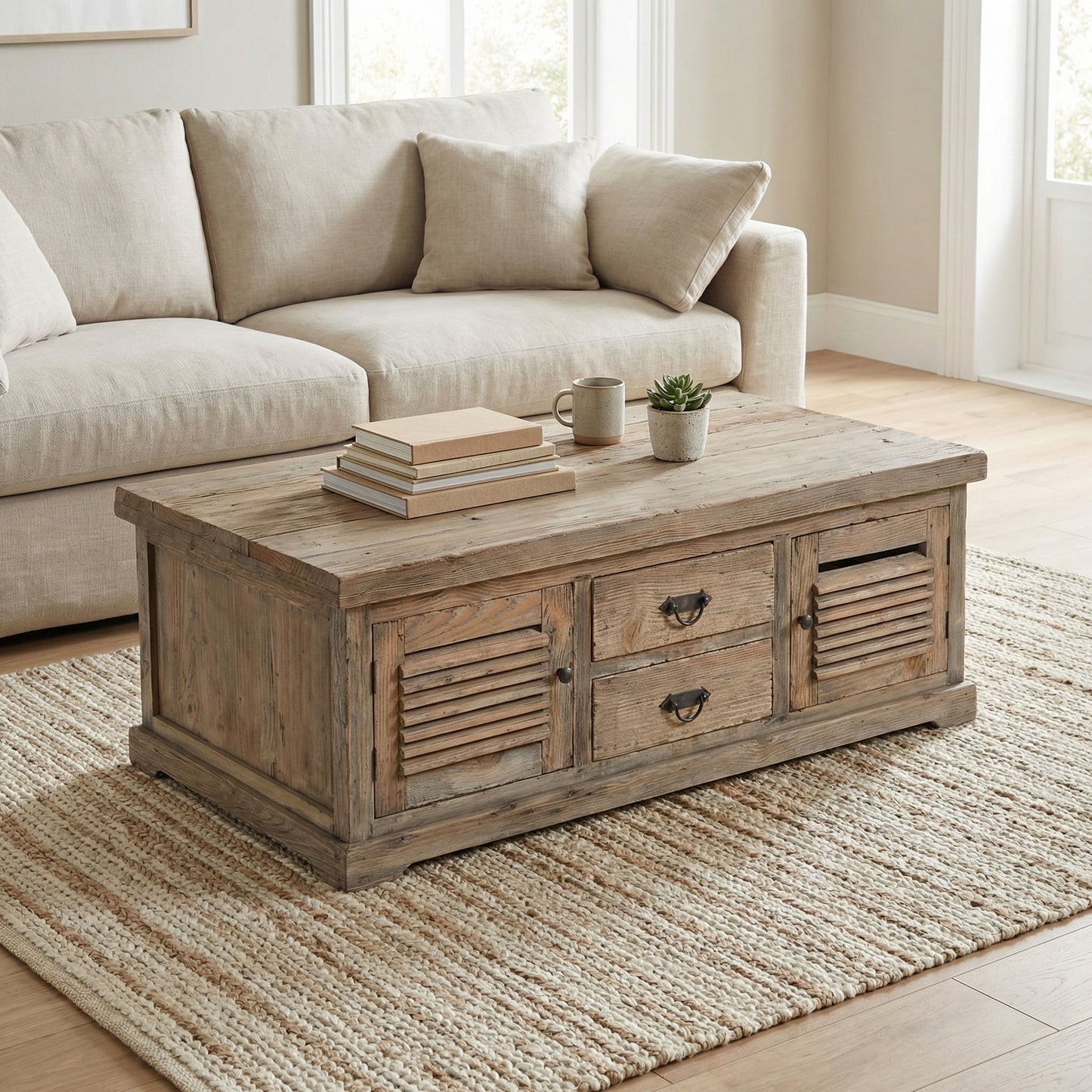 Normandy Reclaimed 2 Door 2 Drawer Coffee Table