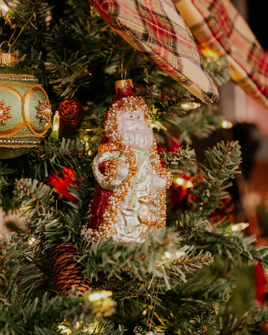 Santa & his reindeer hanging  decorations