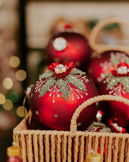 Holy & ivy red baubleS