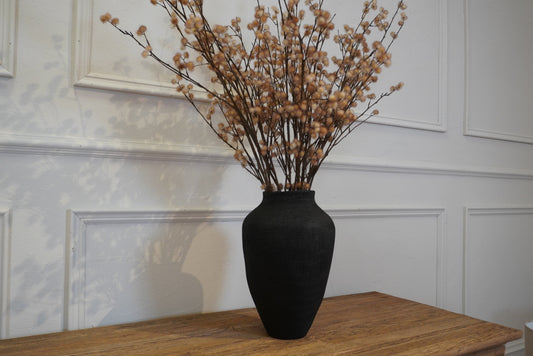 Small Black Textured Vase