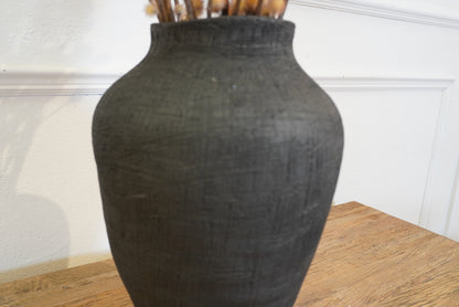 Small Black Textured Vase