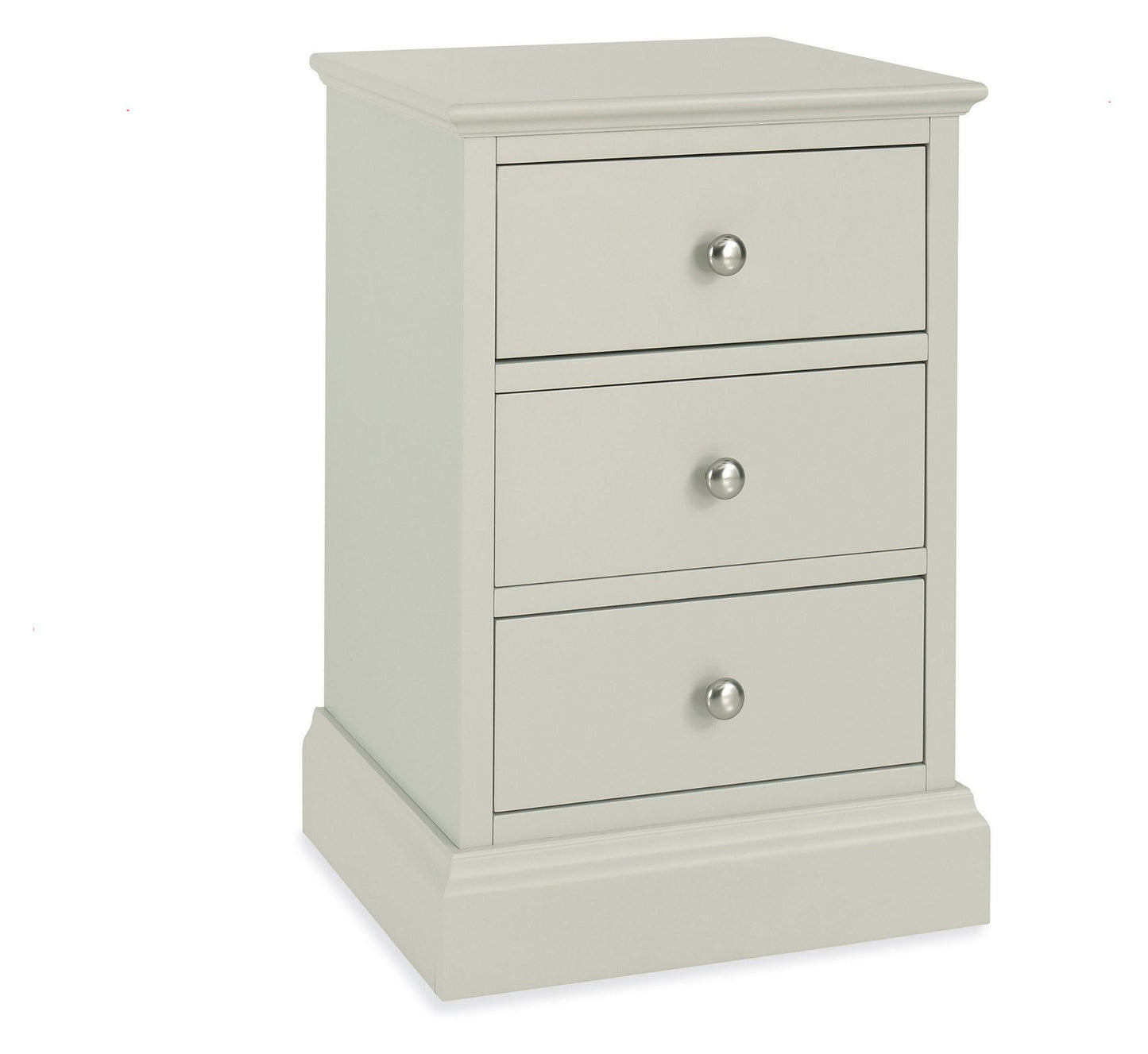 Ashby Soft Grey 3Drawer Nighstand