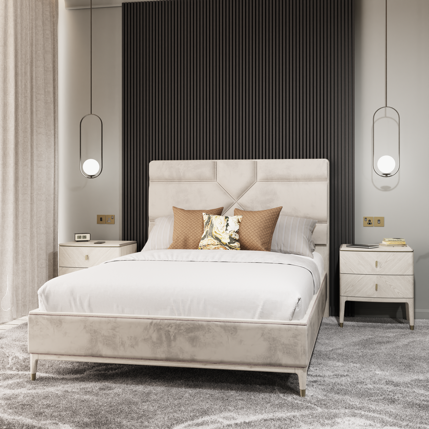 Diletta Stone Superking Bedframe