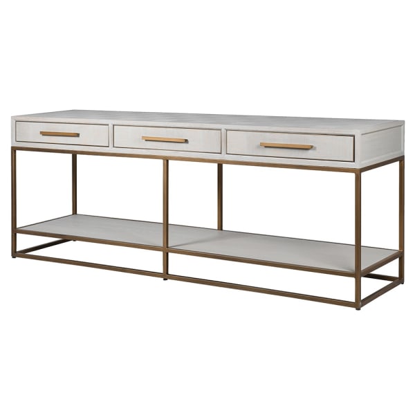 Como Squares 3 Drawer Console Table with Shelf